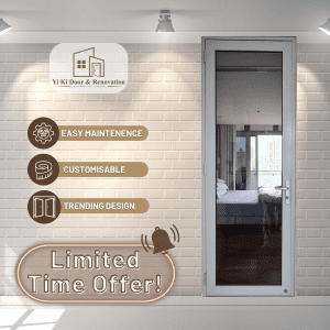 Aluminium Swing Door with Glass Panel 558.00 1