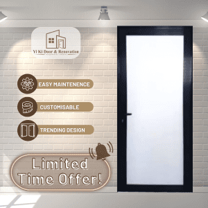 Black White Powder coated Aluminium Swing Acrylic PVC Door 528.00 1
