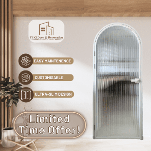 1 Ultra Slim Arc Design Swing Door