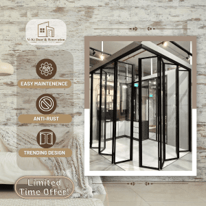 1 Ultra Slim Folding Door L Shape